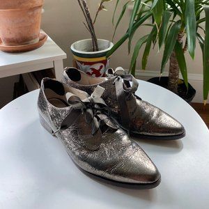 Louise et Cie Adwin Almond Toe Oxford lace up flat shoe Womens size 11